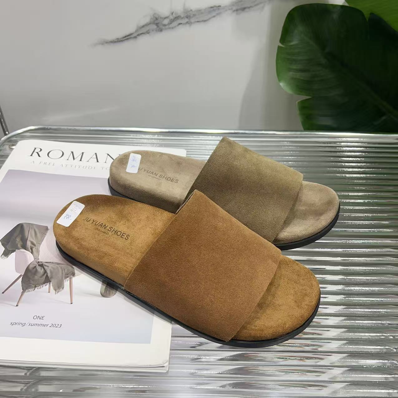 秋冬休闲款拖鞋女新款配裙子仙女风一字拖鞋6136