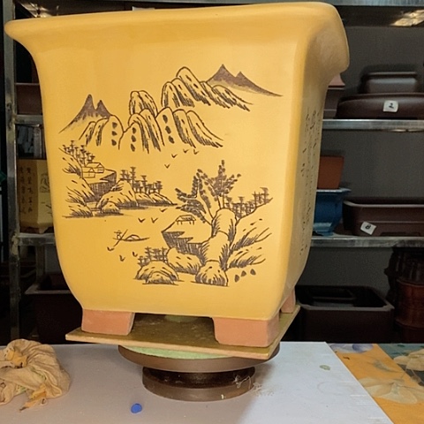 红陶宜兴紫砂花盆