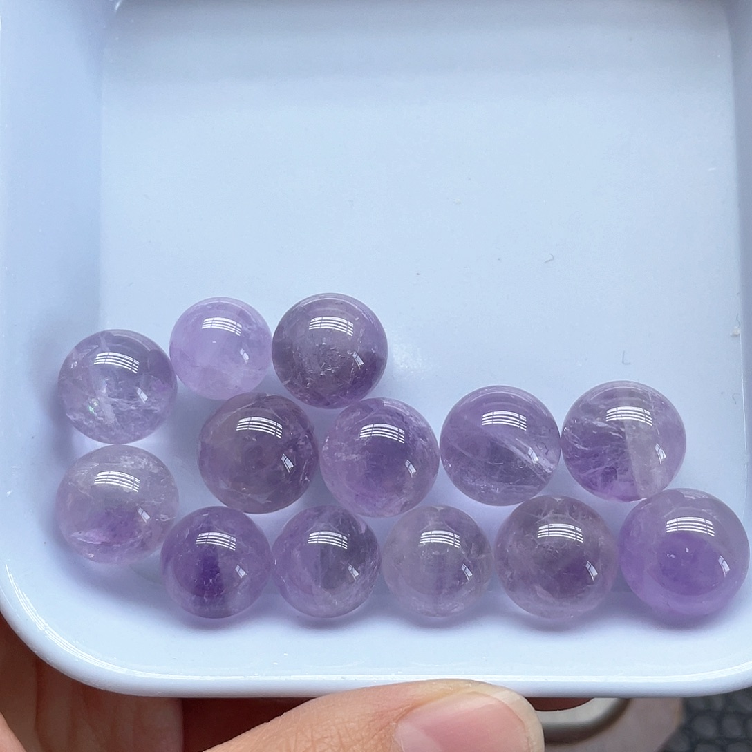 水晶珠宝半成品未镶嵌67玻利维亚紫单株卡1.4mm左右