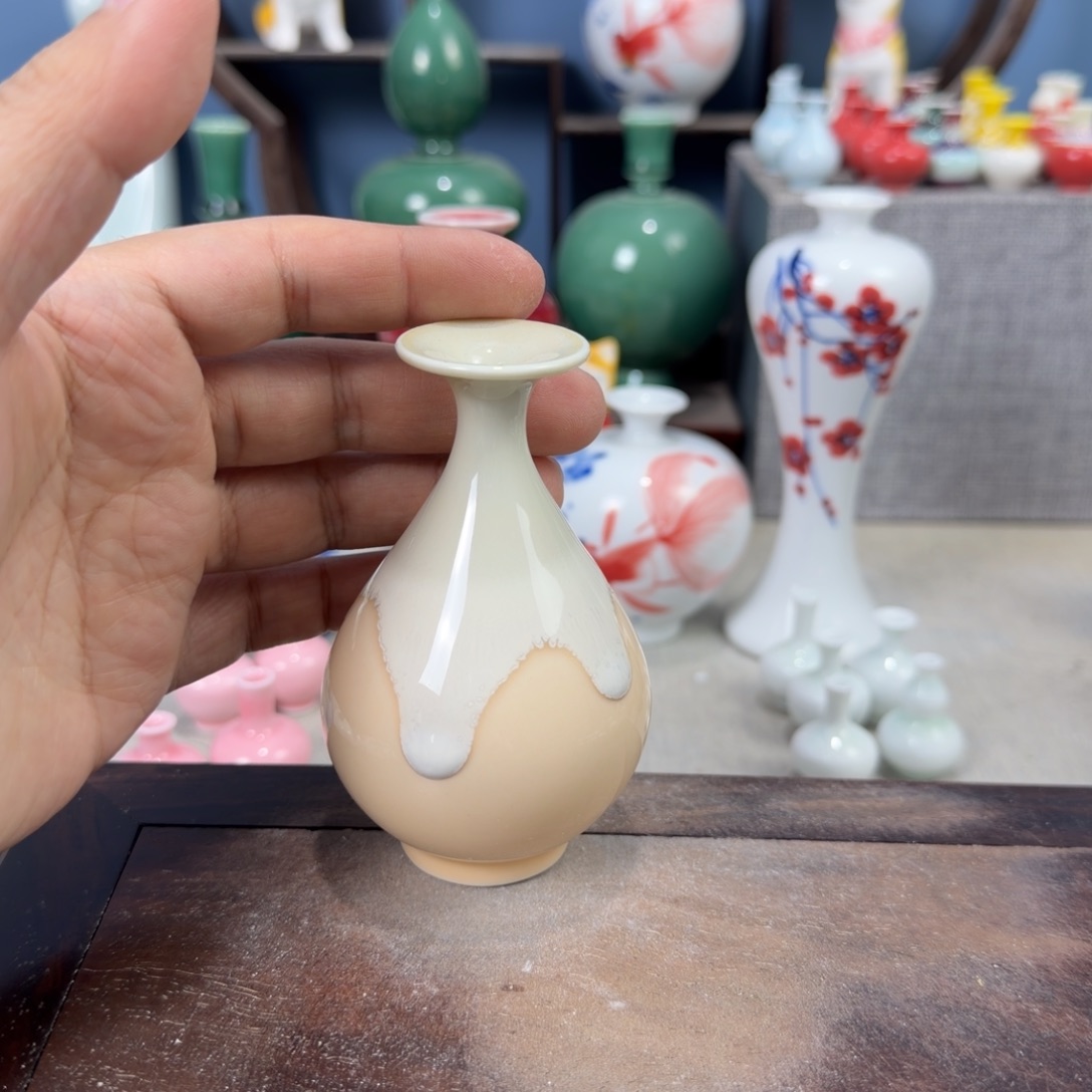 陶瓷手工小花器摆件