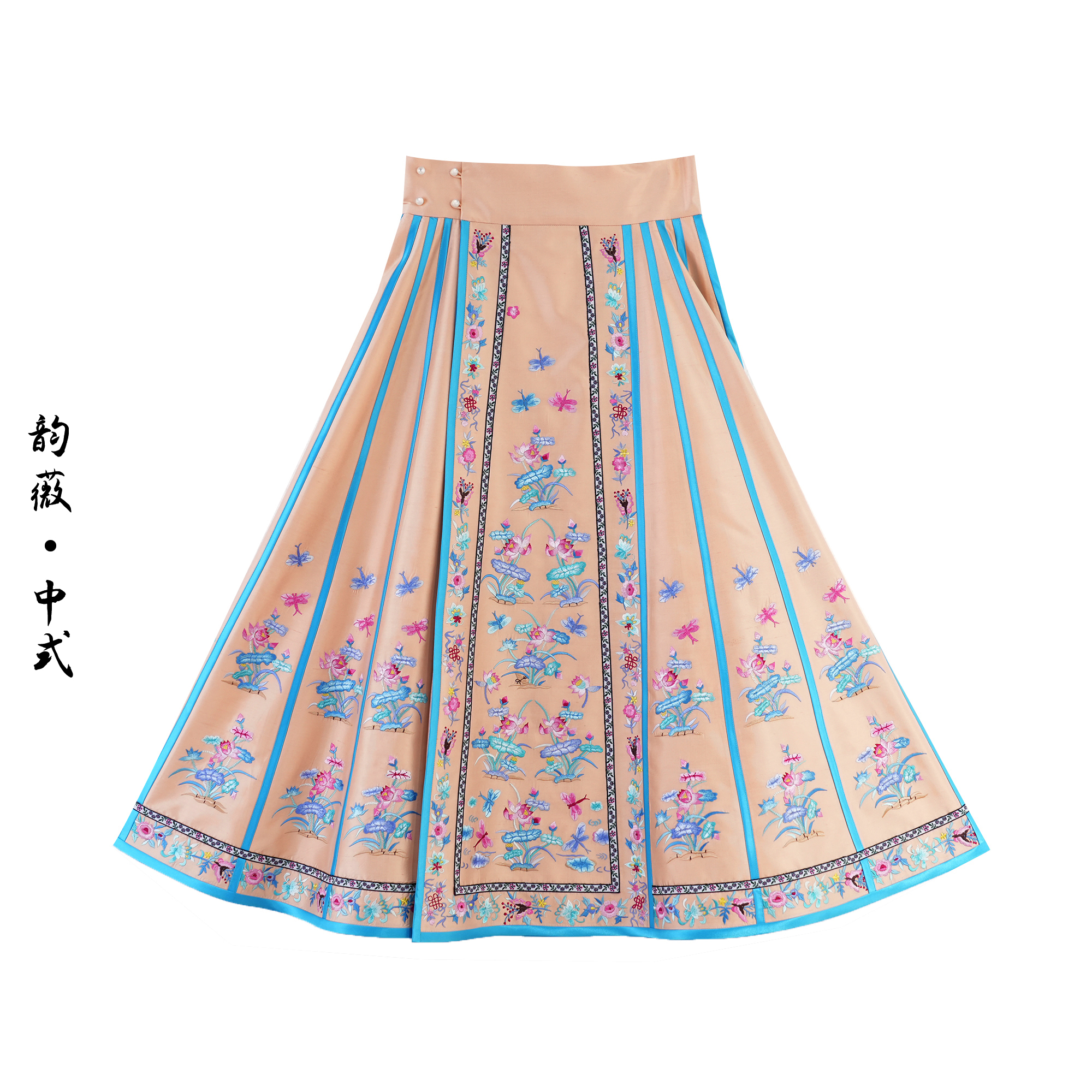 刺绣长款裙子复古时尚半身裙新中式传统中国风气质百搭马面裙