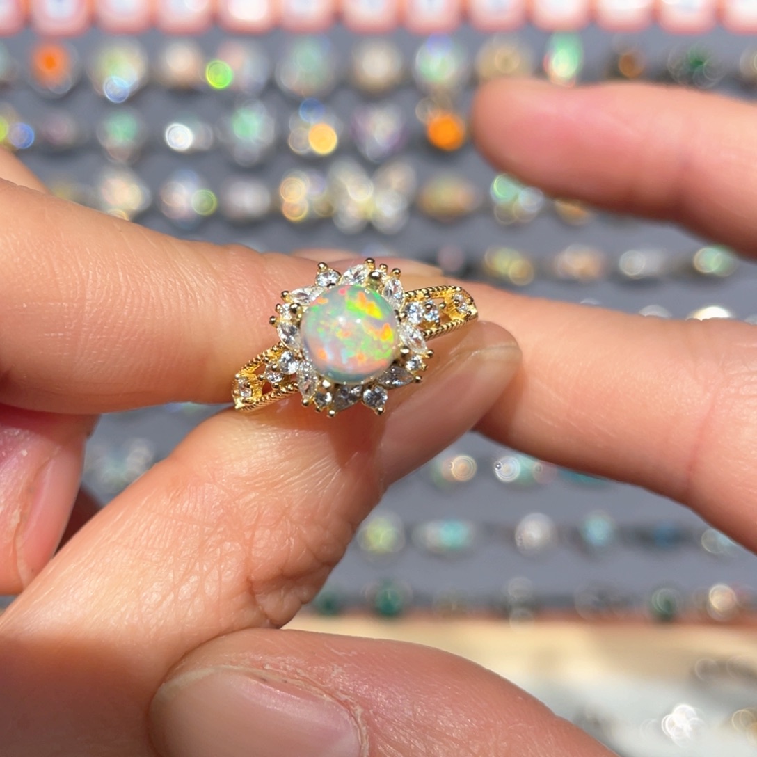 欧泊欧泊戒指银S925镶嵌