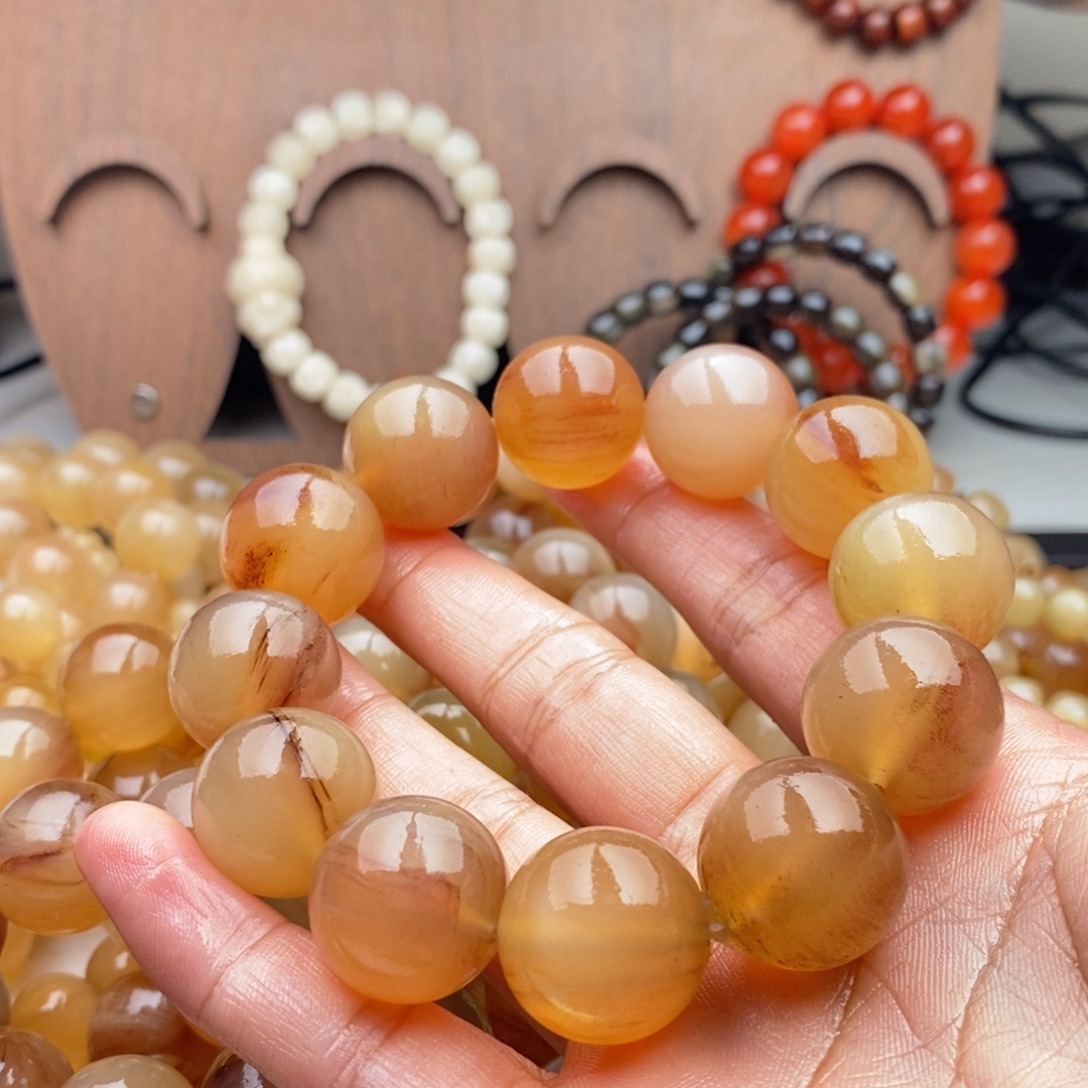 *****珐琅非金属20粉血手串