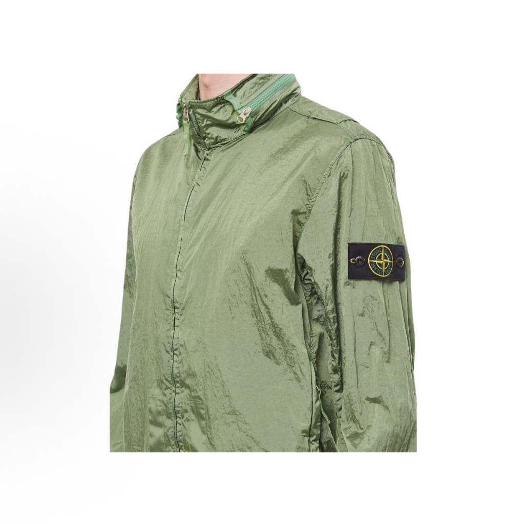 95新 STONE ISLAND 石头岛金属尼龙连帽外套 3XL 