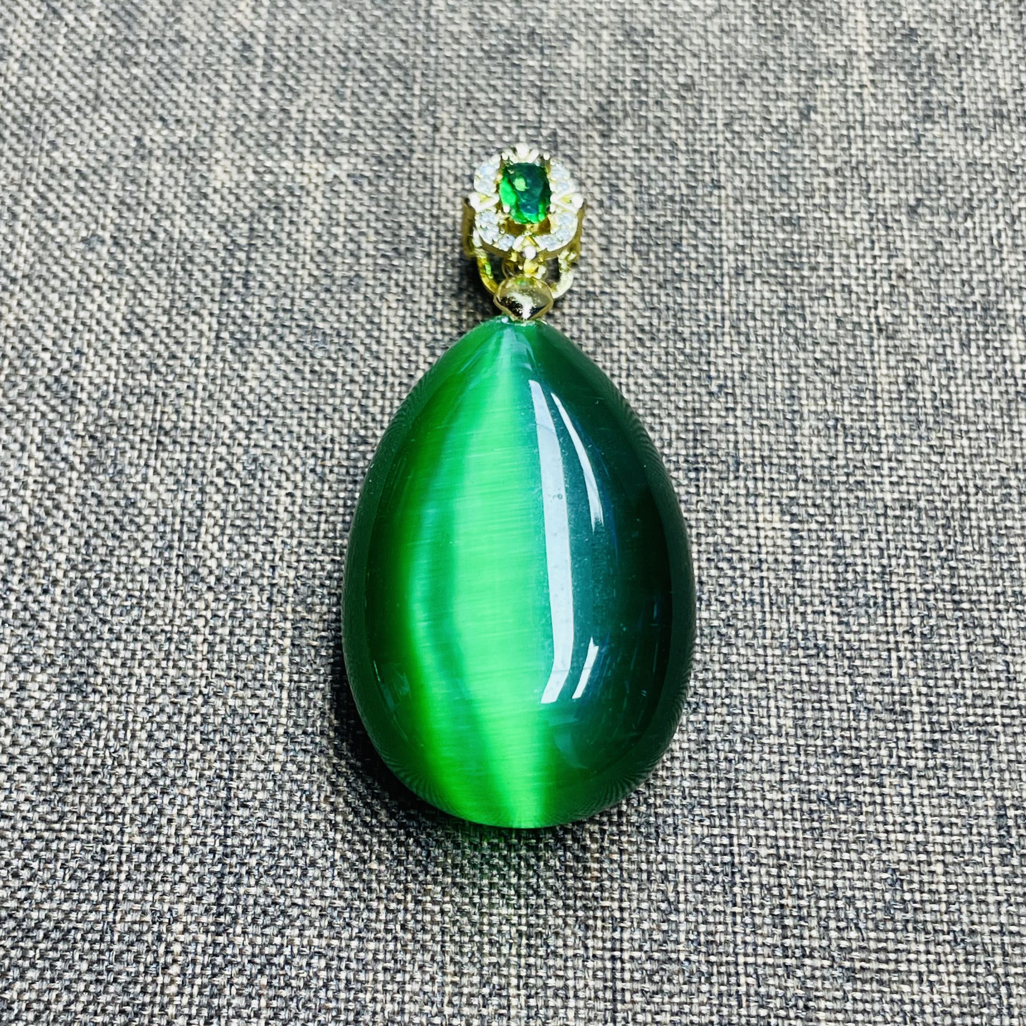 【锦希优选】F353-1绿猫吊坠多样性发一件