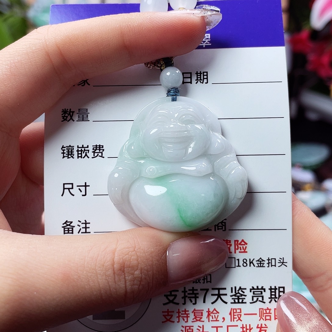 翡翠未镶嵌颈饰佛公17