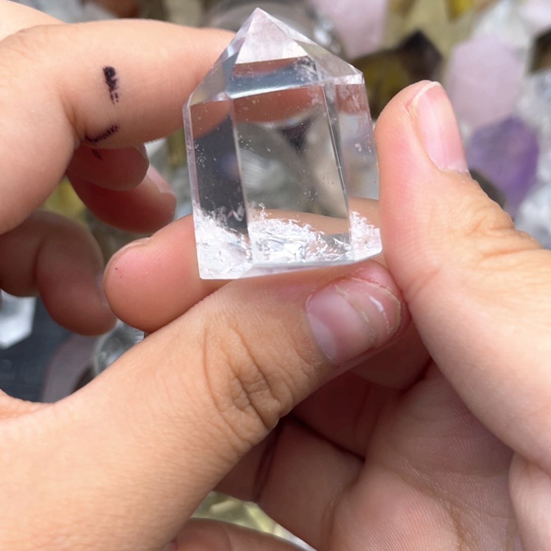 珠宝半成品未镶嵌水晶9 白水晶柱子