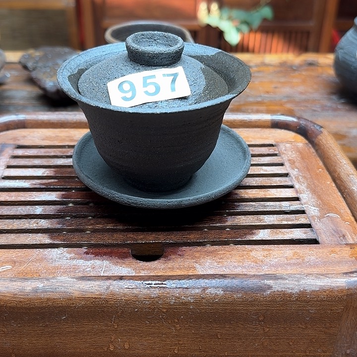 纯手工制作粗陶茶具