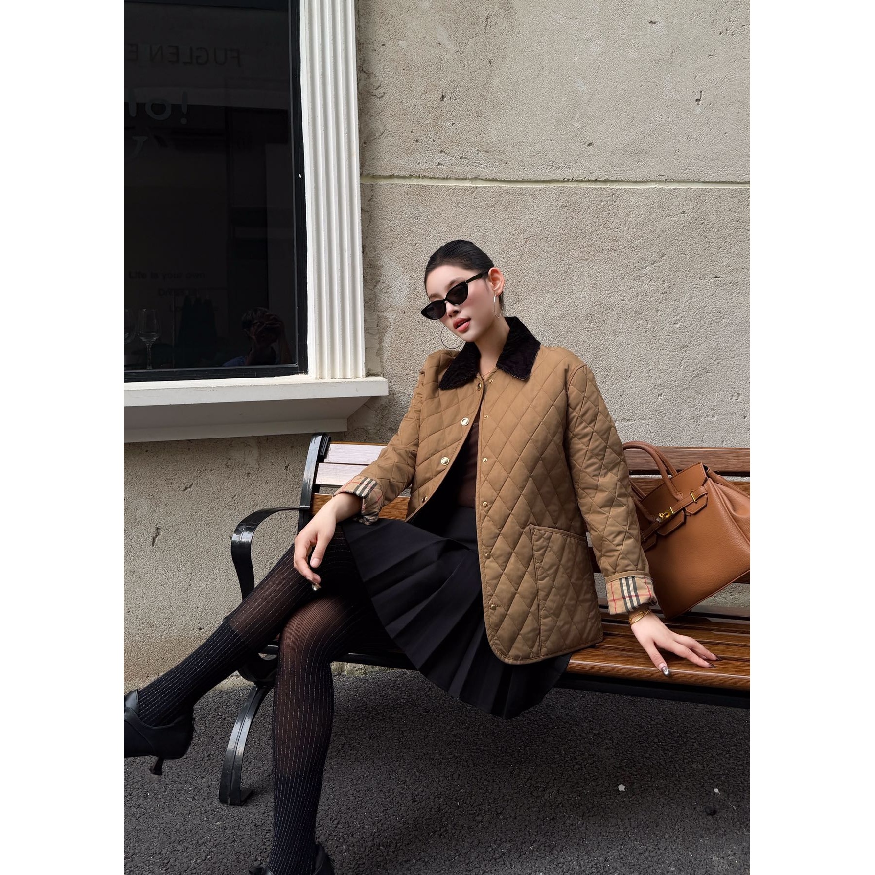 专属2025新款90白鸭绒拼接通用宽松型翻领薄款棉服棉衣2F851