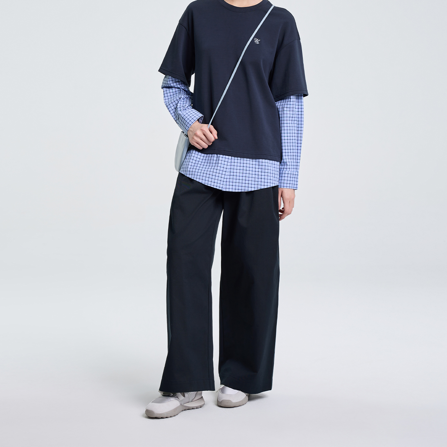 2026春ETC新款休闲时尚裤女2A912潮流直筒百搭显瘦高腰长裤阔腿裤