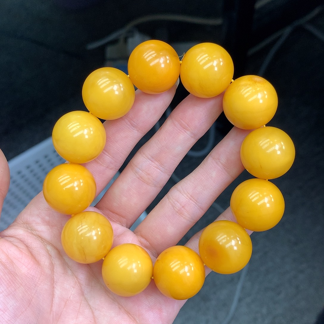 正***秋琥珀未镶嵌珠宝奇石19mm➕