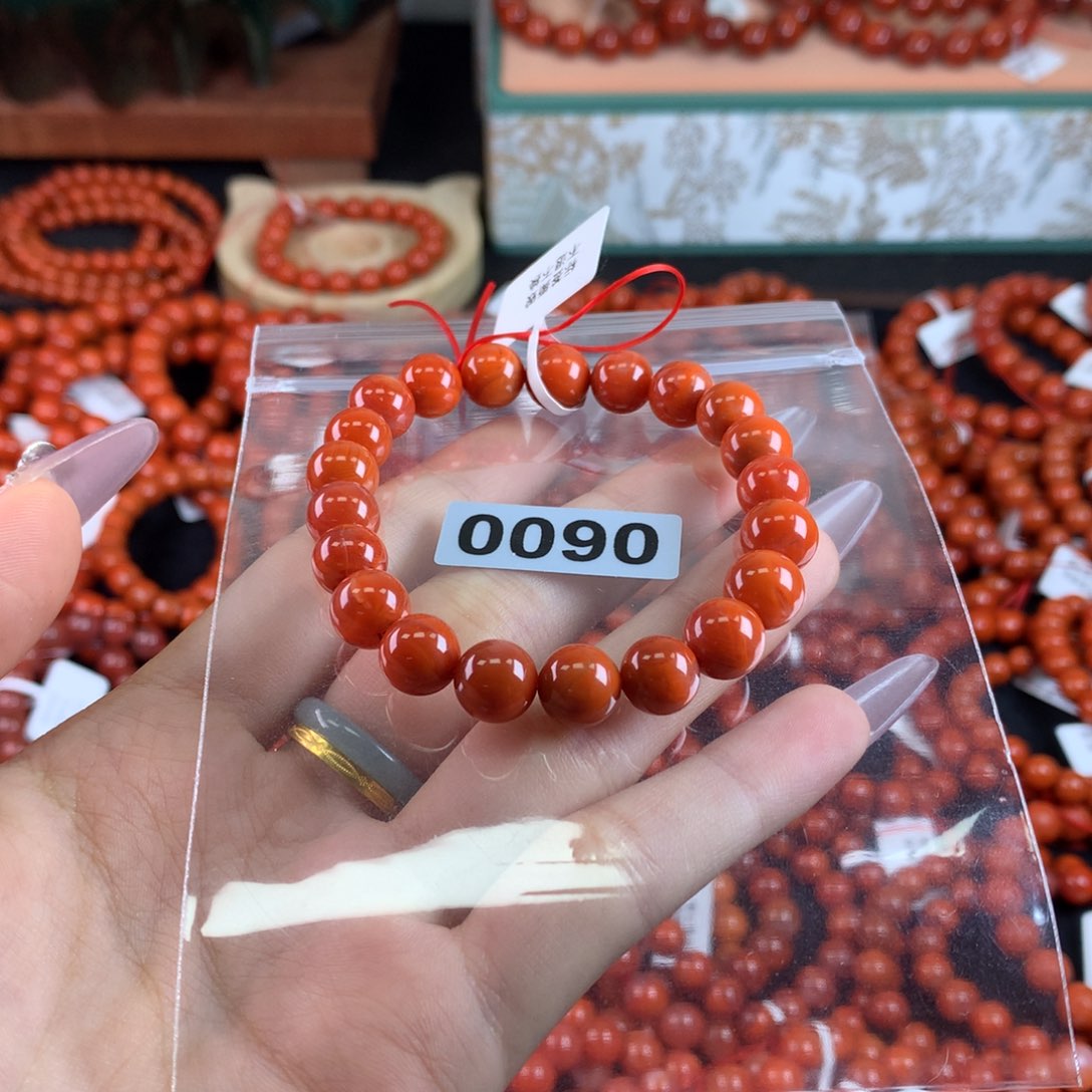 南红玛瑙手链未镶嵌0090