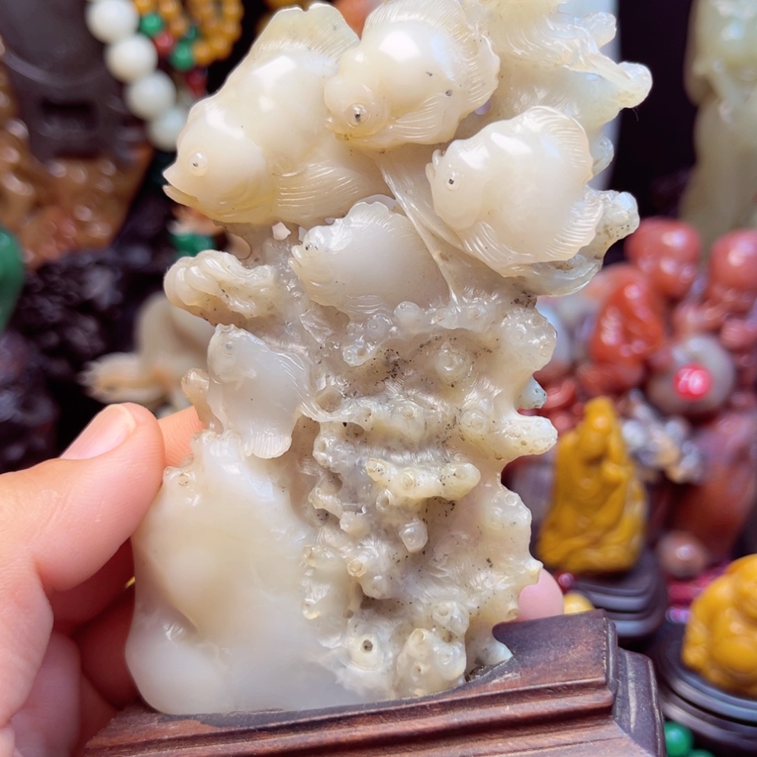 寿山石海底世界摆件
