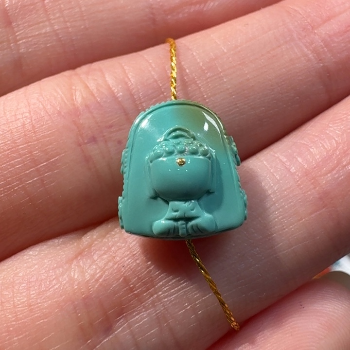 绿松石未镶嵌无相佛配饰
