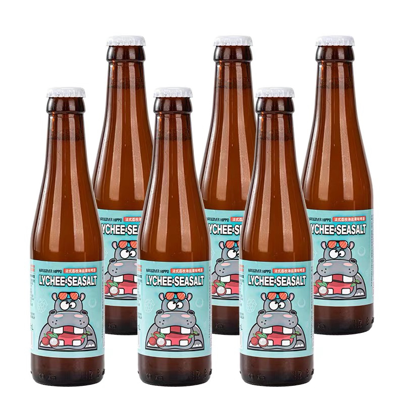 憨果河马荔枝海盐味啤酒250ml（1瓶）酒精度3.6度