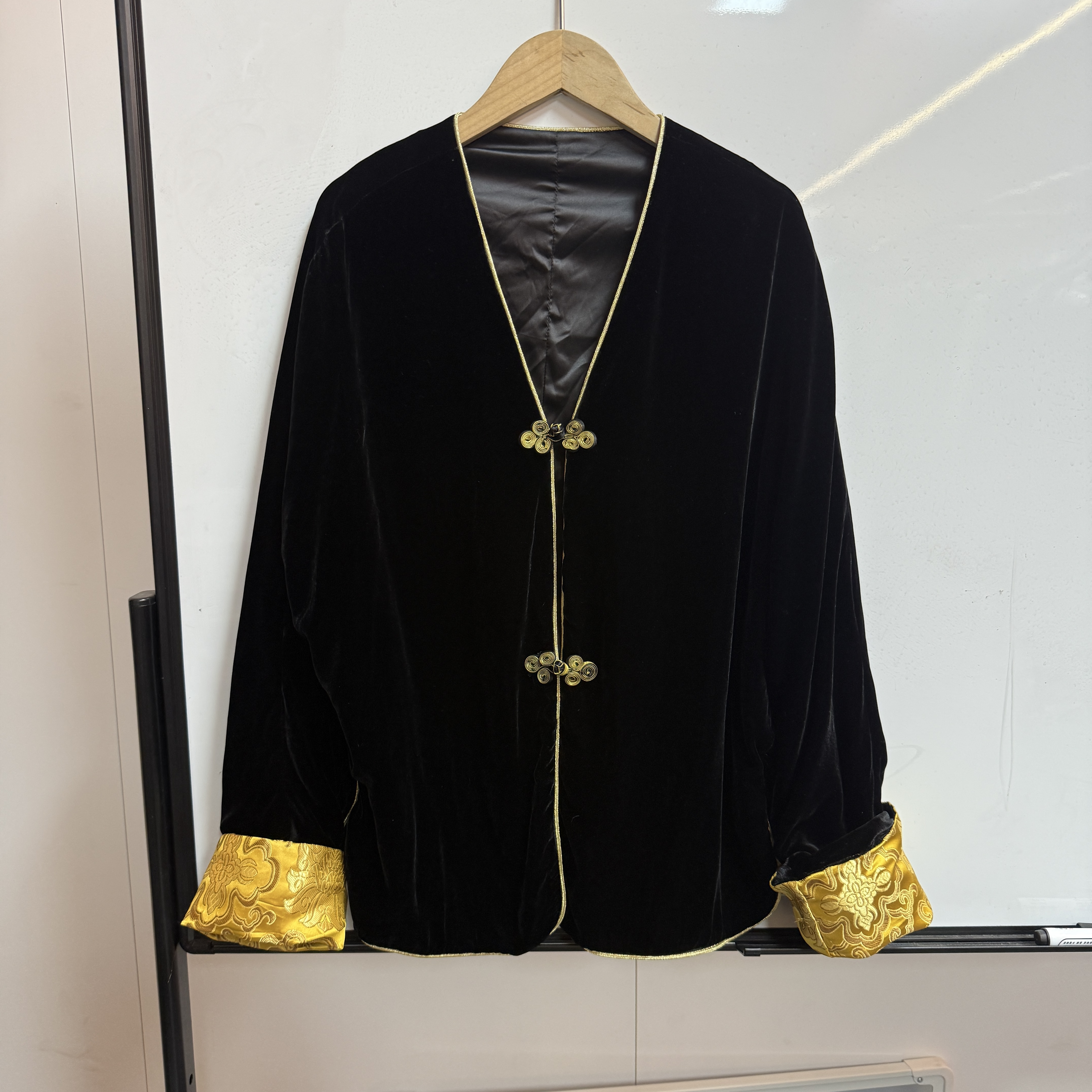 100桑蚕丝真丝丝绒长袖衬衣E75