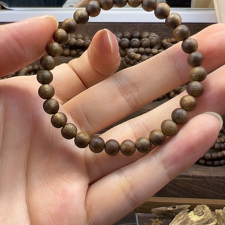 沉香碎屑沉香06圆珠单圈