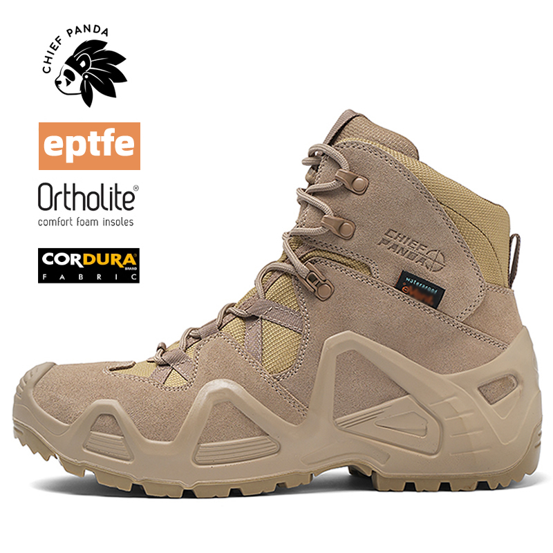 熊猫酋长守护者三代专业防水登山鞋男女防滑耐磨中帮爬雪山的鞋子