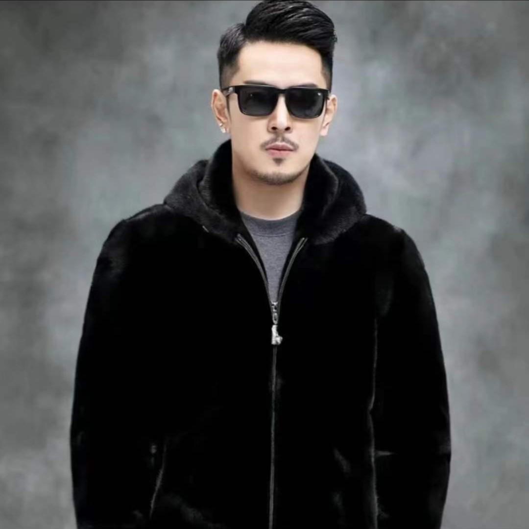 【专柜正品】海宁男士经典秋冬款外套帽子翻领款休闲加厚保暖外套