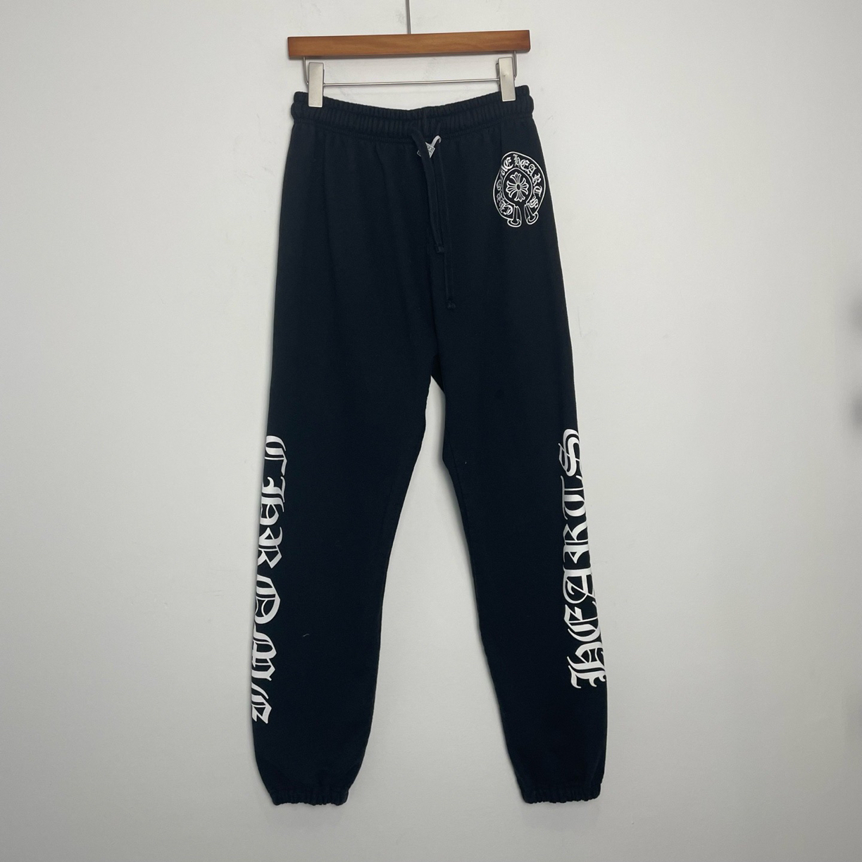 99新 Chrome Hearts/克罗心 （vd）黑色马蹄字母脏话休闲长裤0693