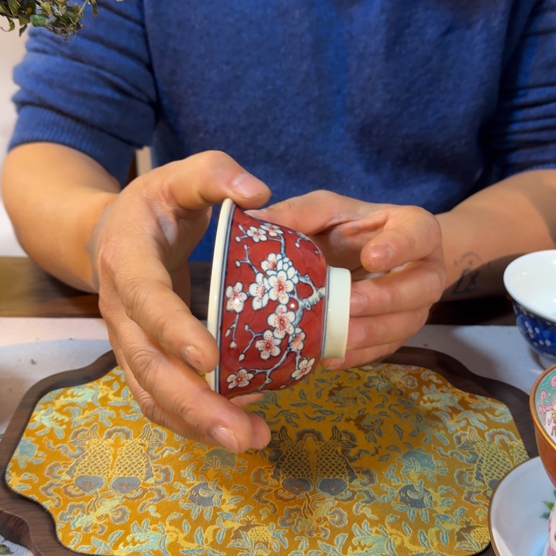 陶其他 青花 梅花