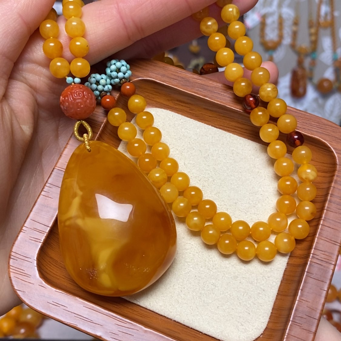 【闪购商品】蜜蜡颈饰未镶嵌项链