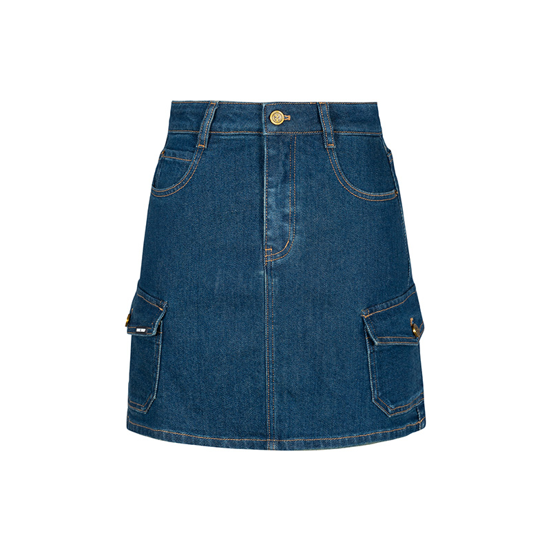 商场同款春秋新品显瘦百搭高腰牛仔短裙N171B41032