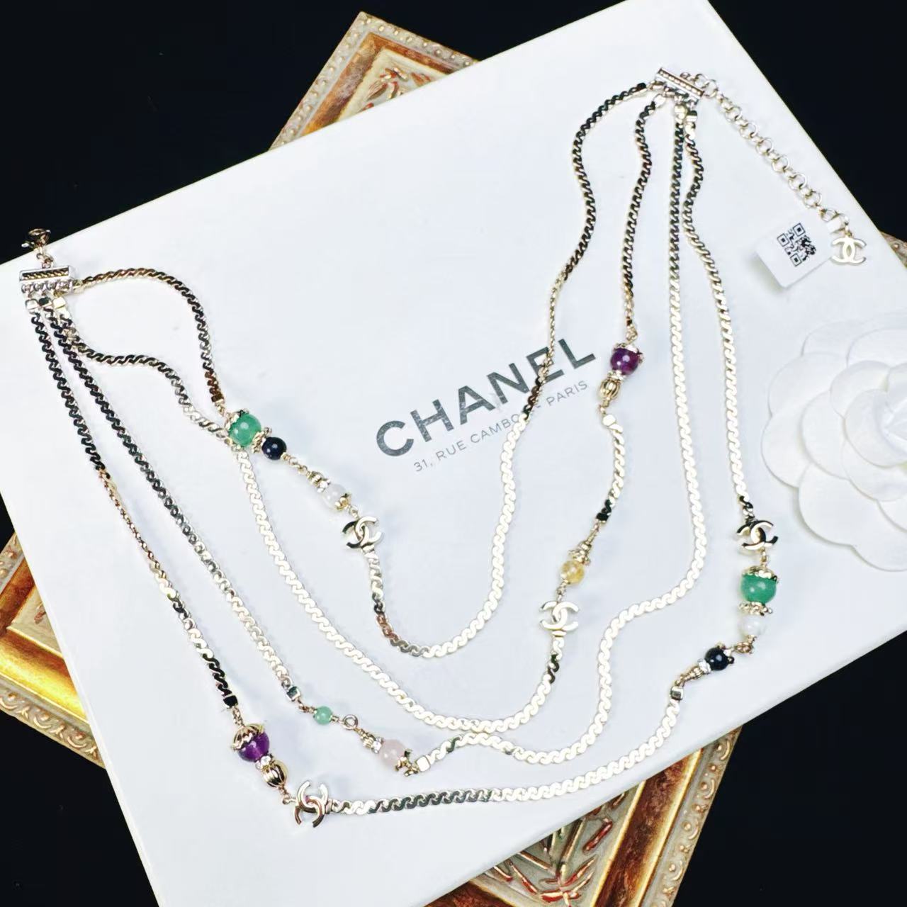 95新 Chanel/香奈儿 柚礼中古/香奈儿马卡龙多层项链lz511501