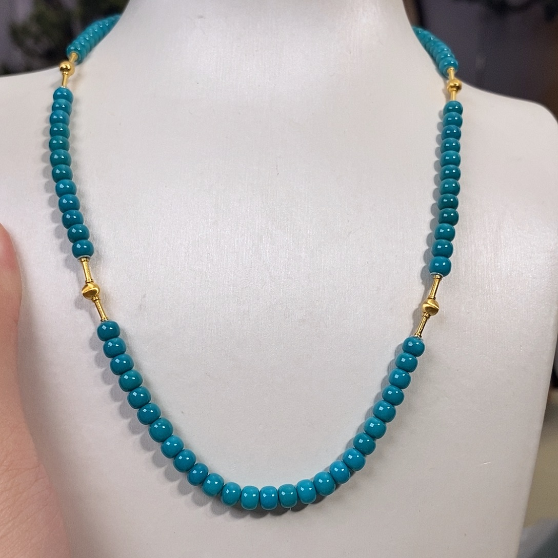 绿松石18K金镶嵌珠宝奇石