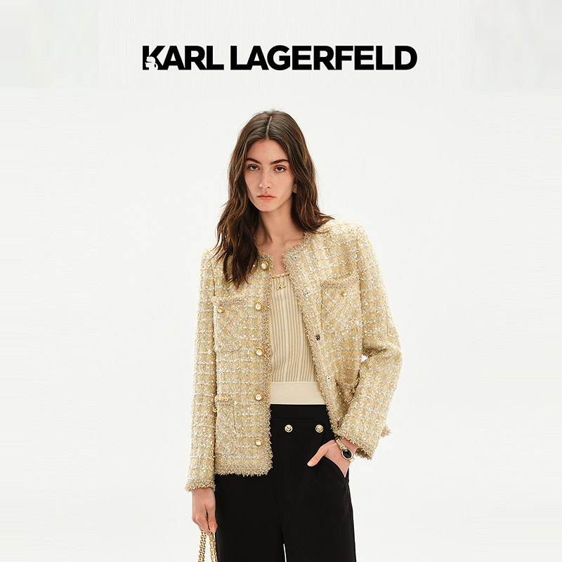 【官方】KARLLAGERFELD卡尔拉格斐26小香风款外套老佛爷P21E1501