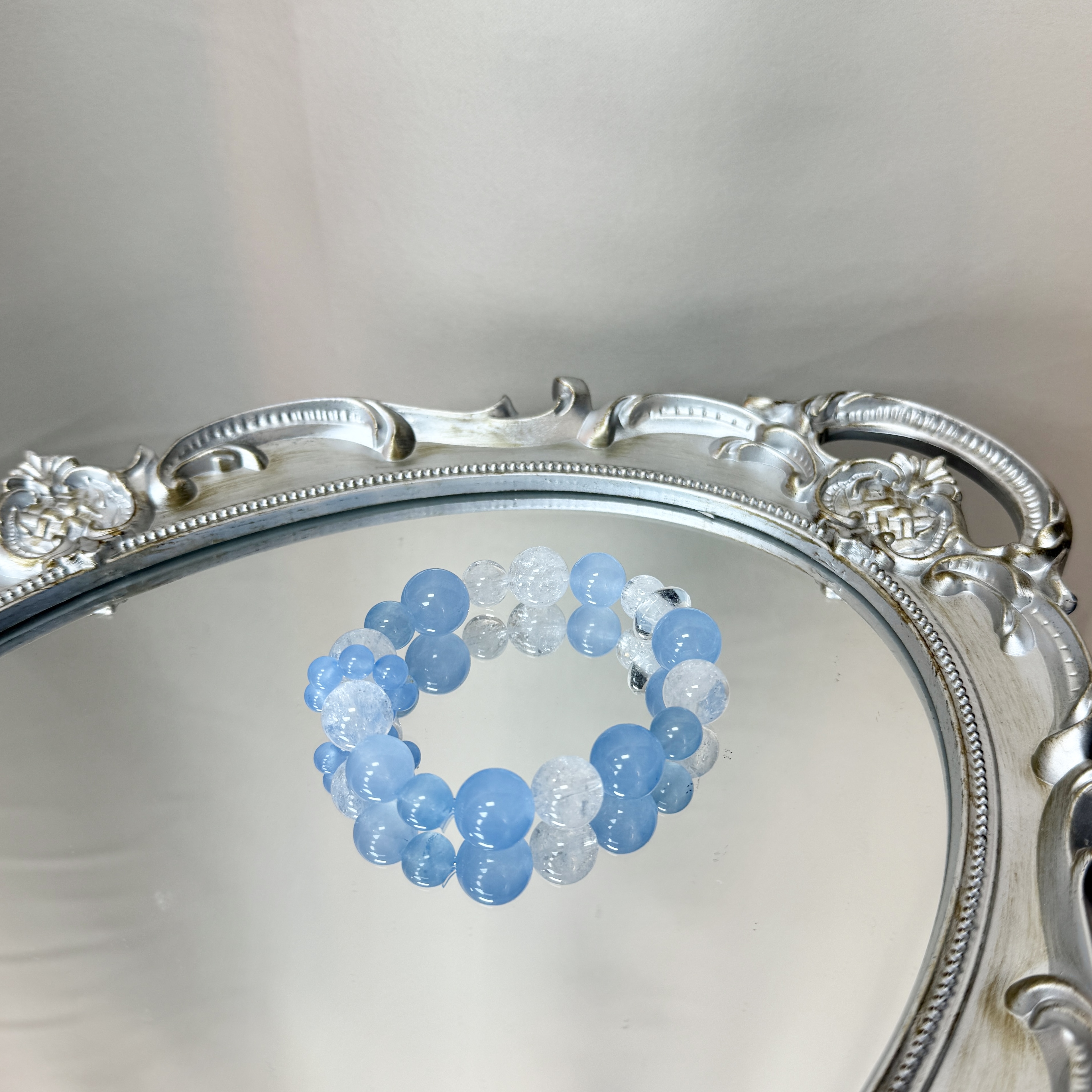 【星辰碎浪】天然海蓝宝x白阿塞 10mm13mm