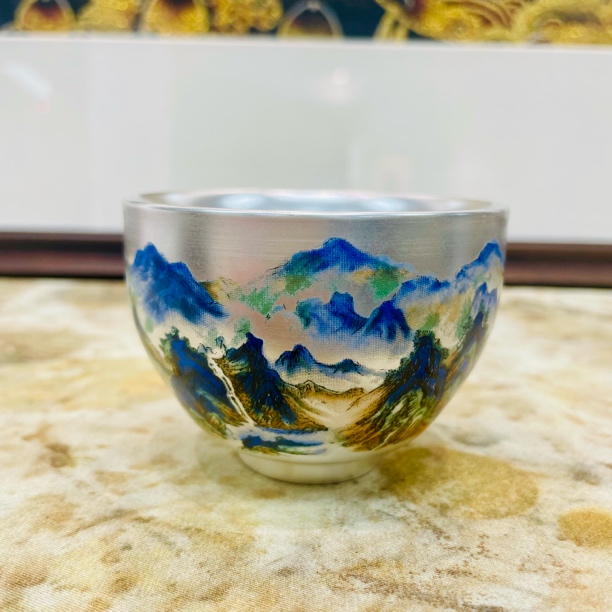 SS007-千里江山银杯单杯 （86）
