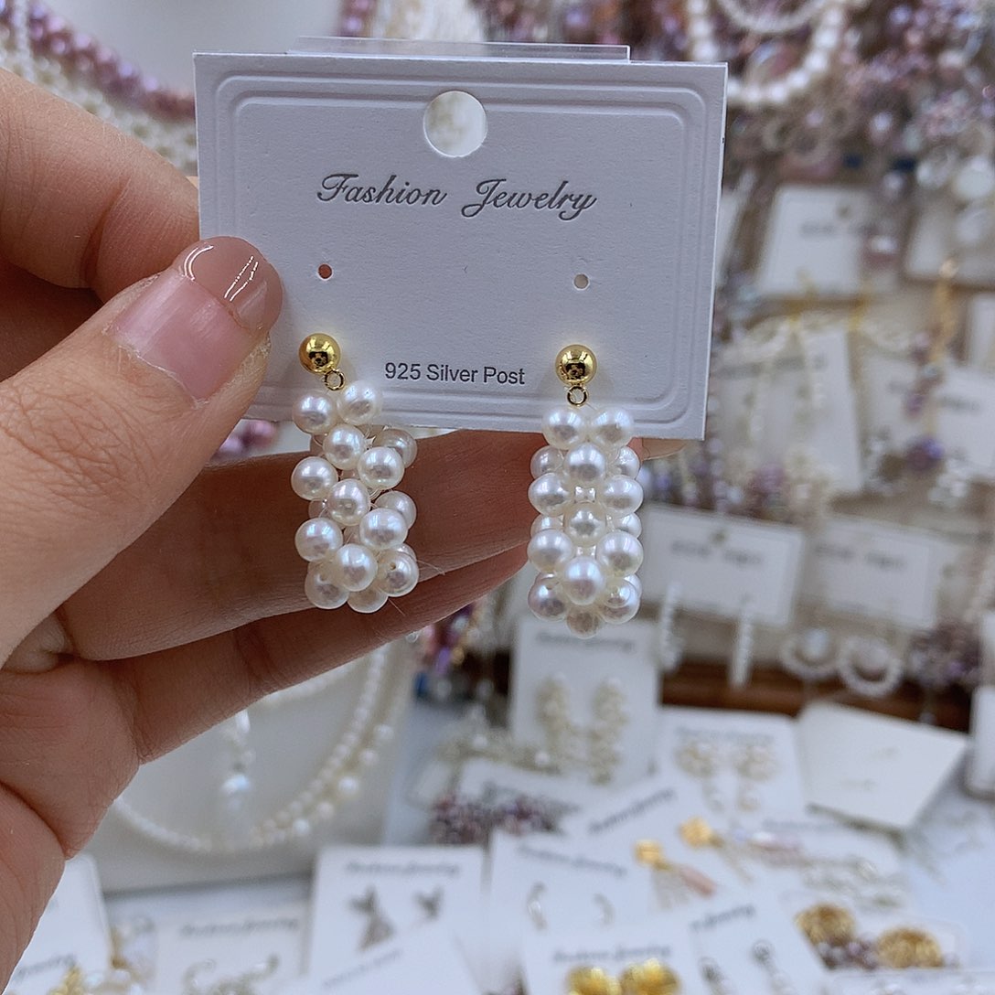 项链银S925镶嵌淡水珍珠