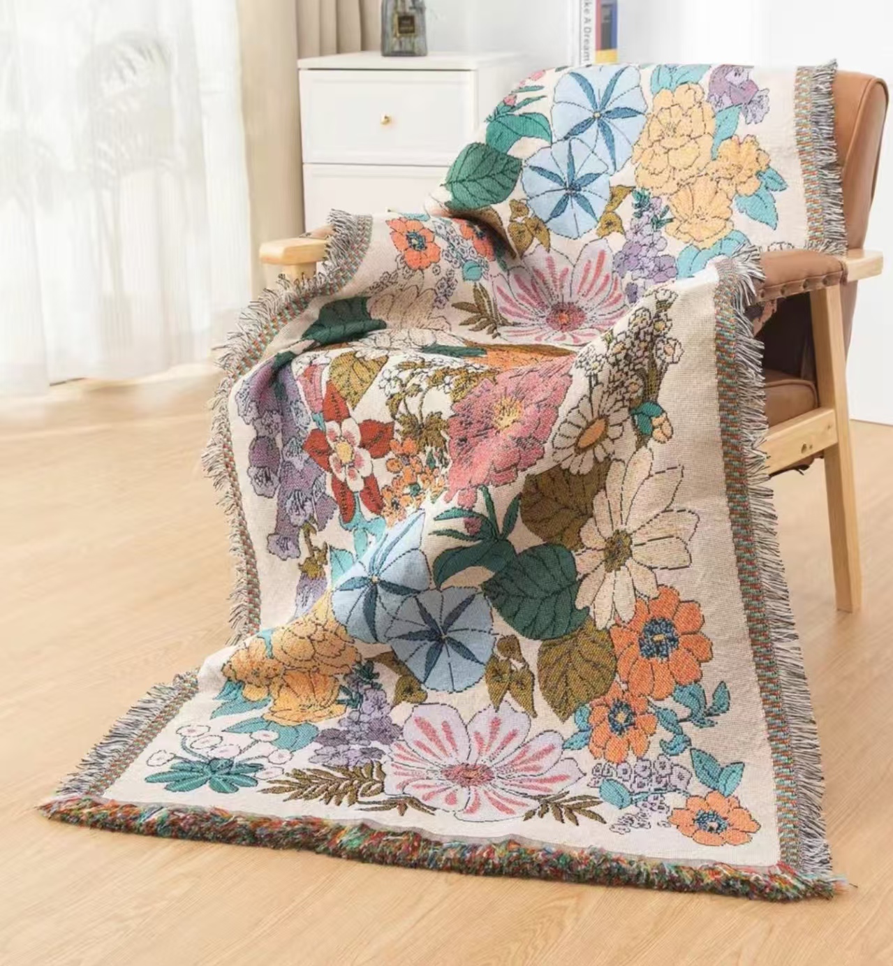 【双人座】国色天香90*180±5cm升级版加厚加密防滑刺绣沙发巾