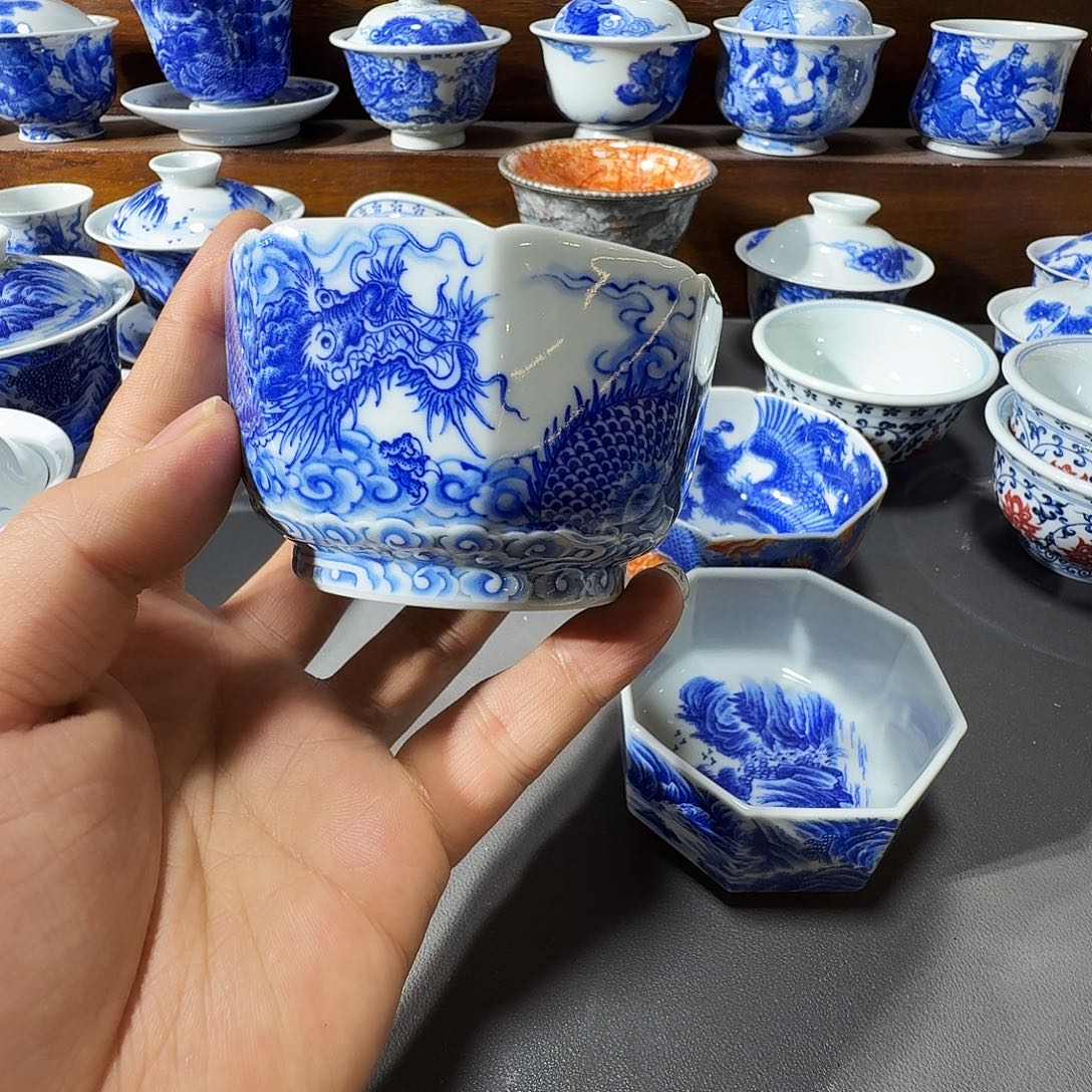 无***件泥塑主人杯手工手绘