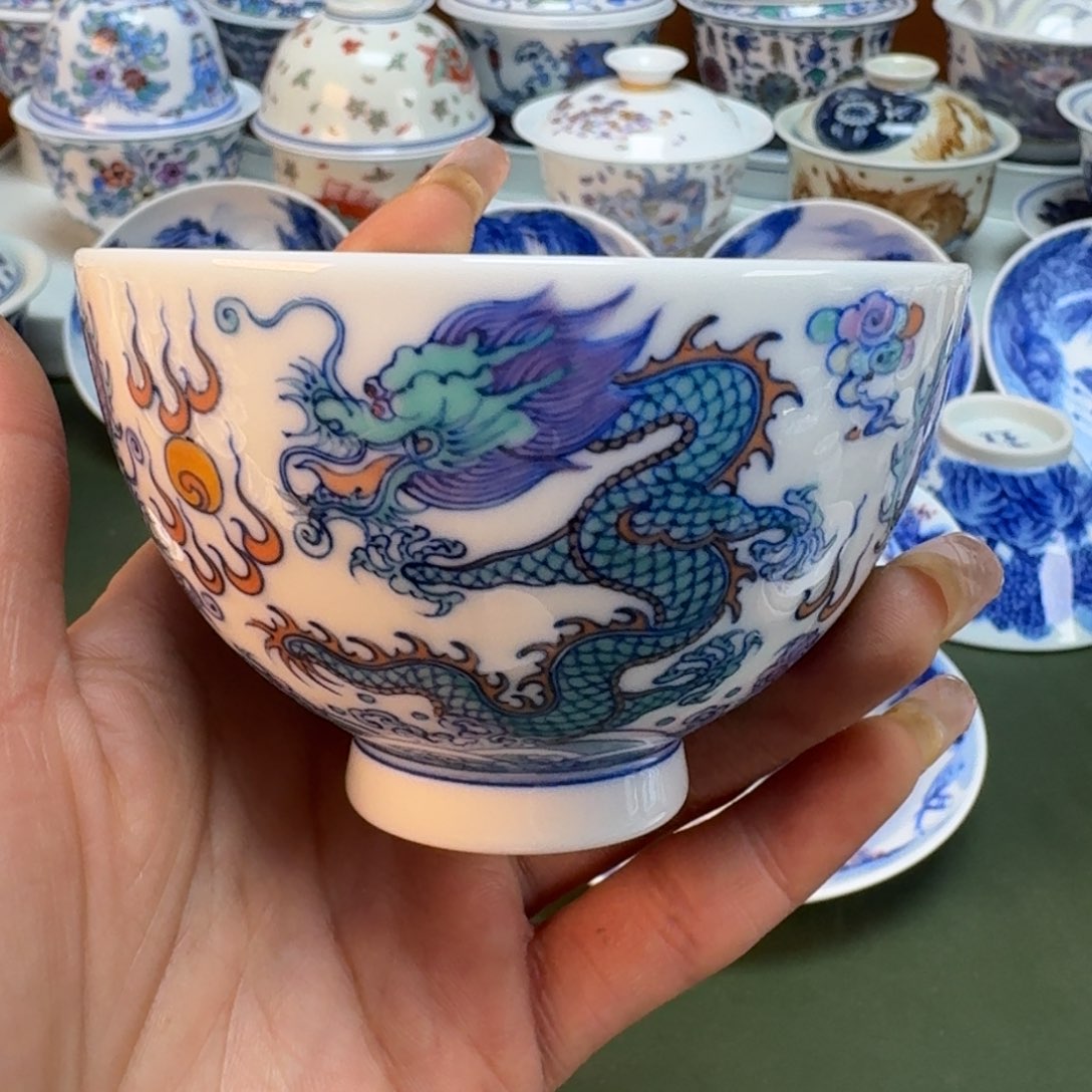 景德镇手绘主人杯景德手工手绘柴窑-雯雯309