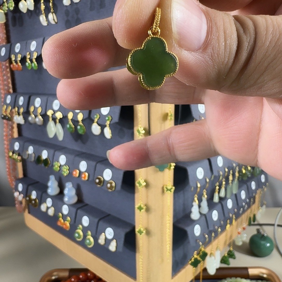 转***》和田玉（碧玉）银S925镶嵌颈饰