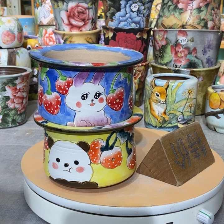 红陶景德镇艺术手绘作品