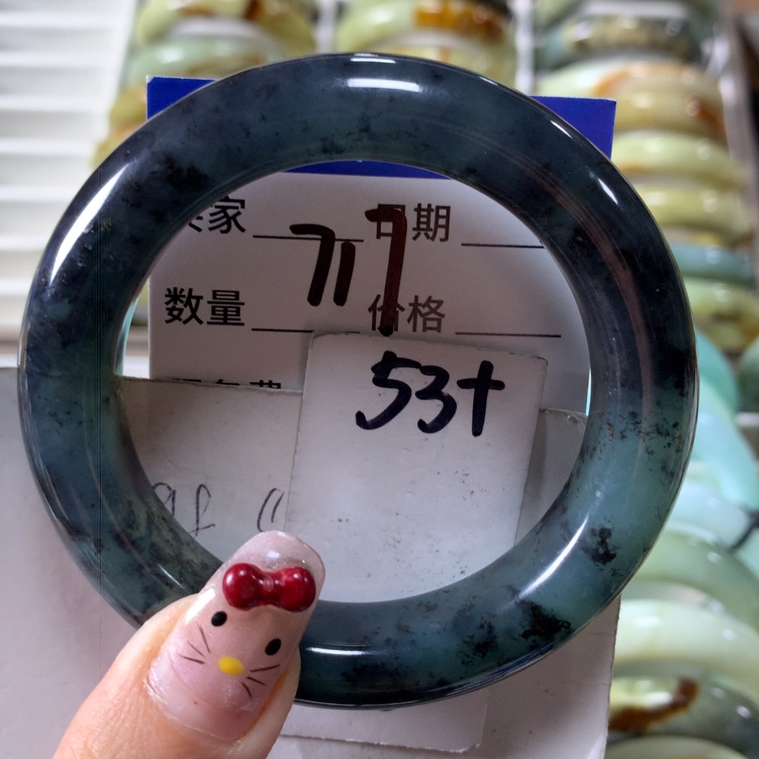 蛇纹石玉手镯未镶嵌717