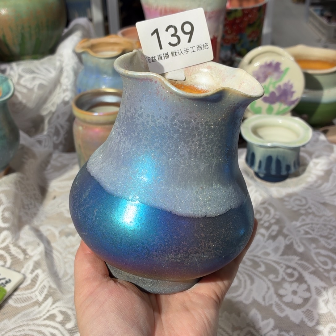 秒景德镇陶瓷花盆艺术