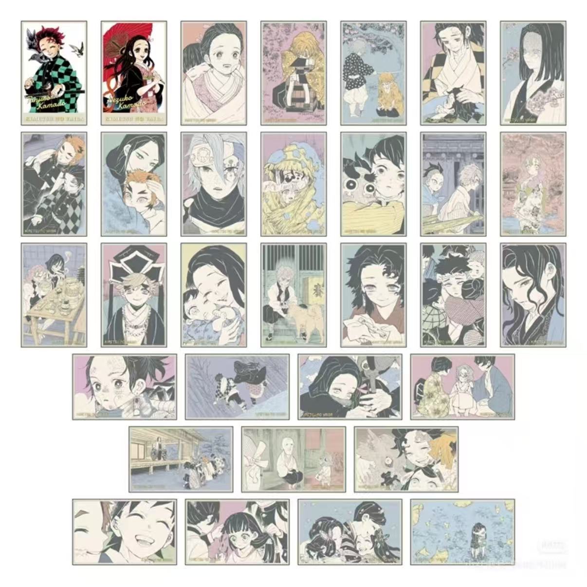 【正版原谷】鬼灭之刃 绘札色纸原画名刺卡 未成年禁止下单默认代拆