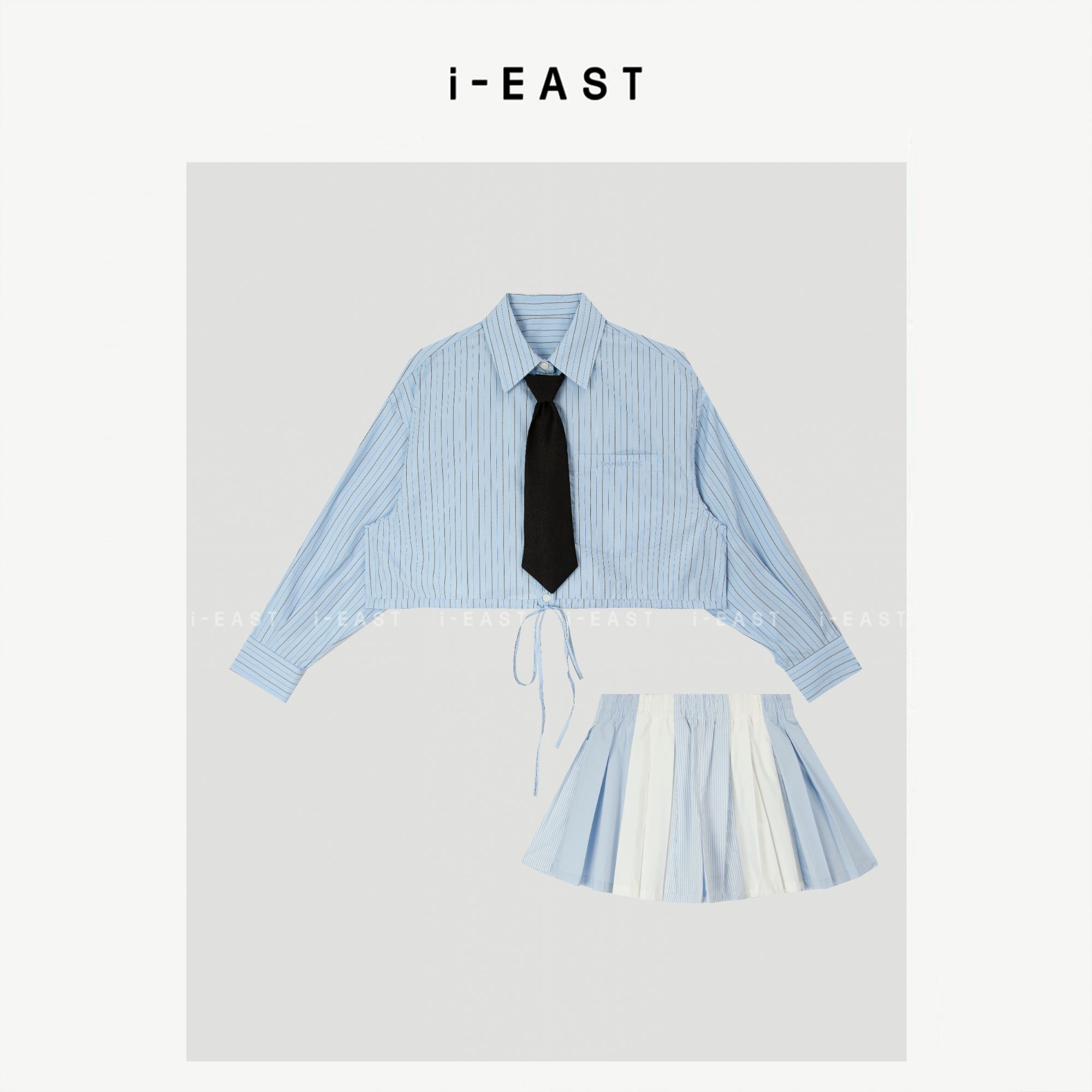 i-EAST QQ 朝花夕拾~学院风少女感套装-5X TZ78559