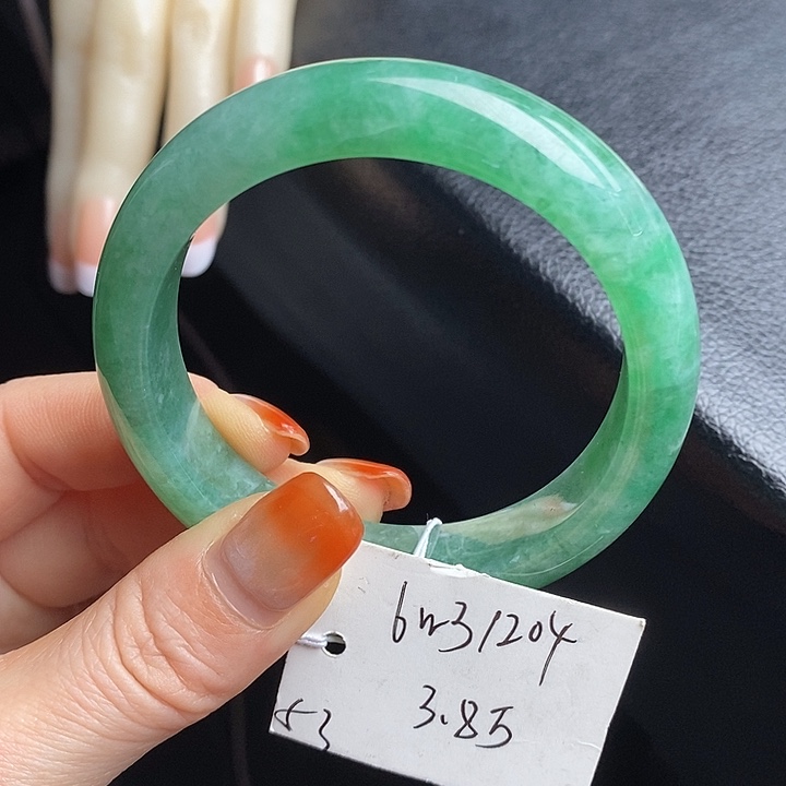 未镶嵌手镯翡翠53正圈72