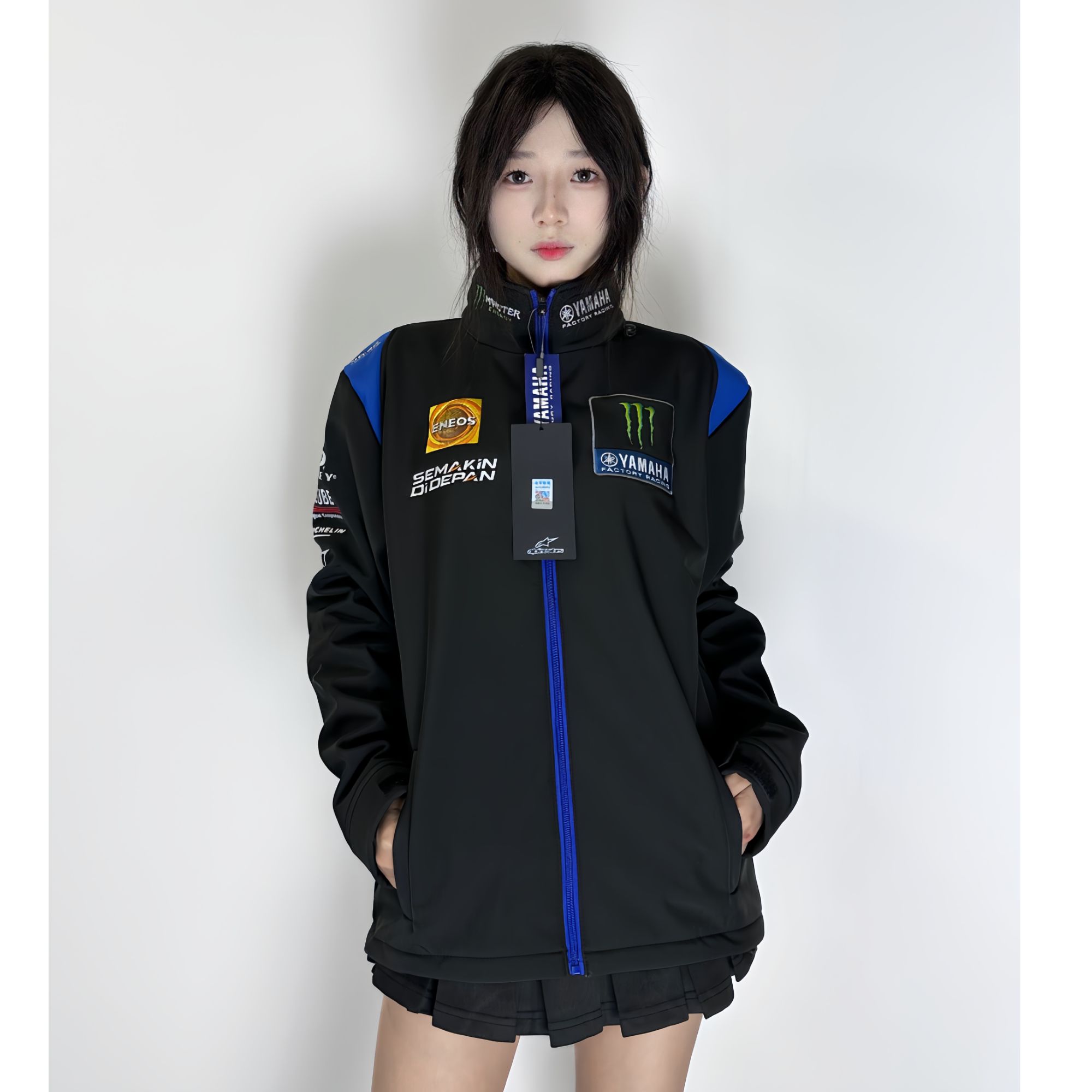 MoToGP机车赛事雅马哈厂队队服联名魔爪软壳冲锋衣摩托车骑行夹克