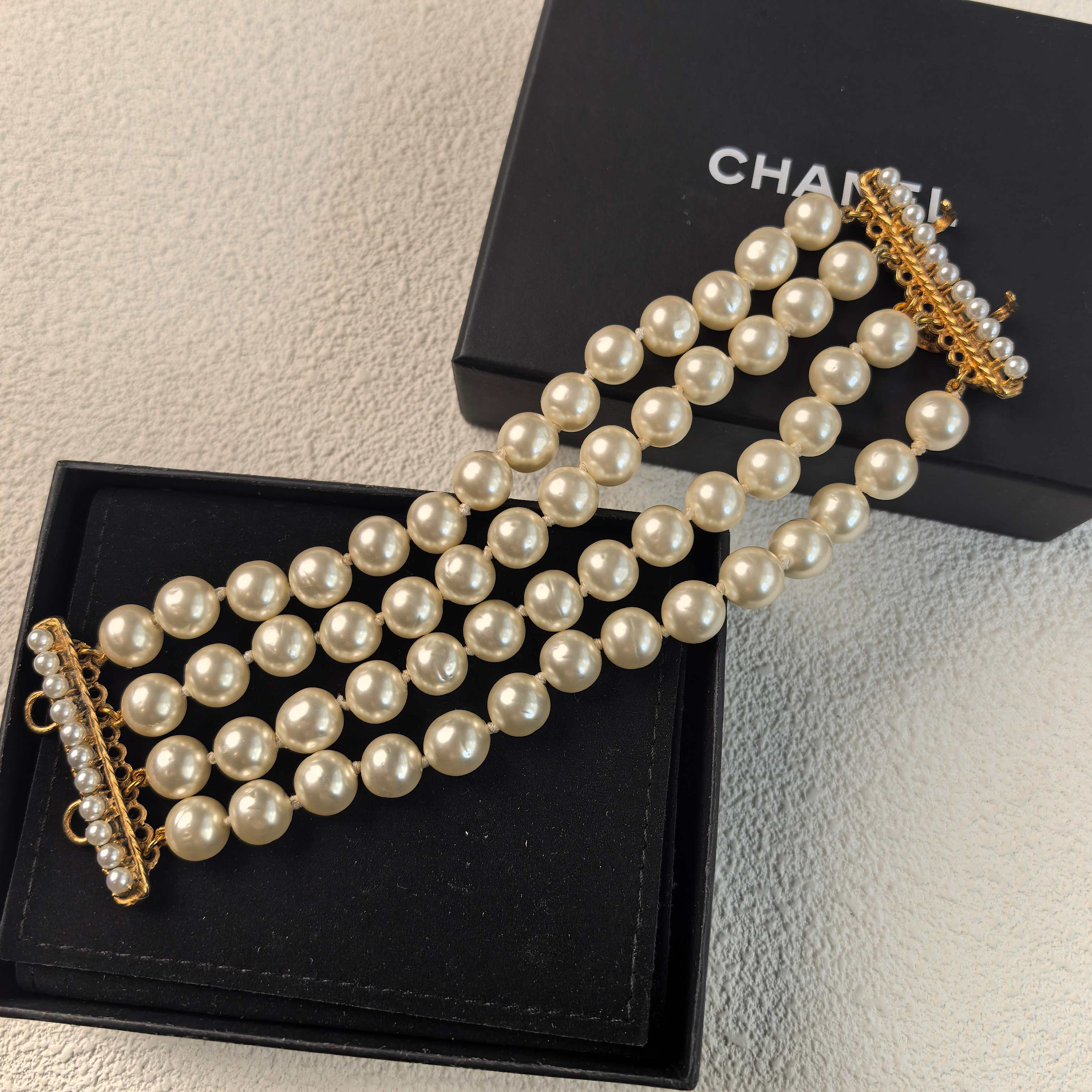 95新 Chanel/香奈儿 泡泡中古 Chanel 多层珍珠手链