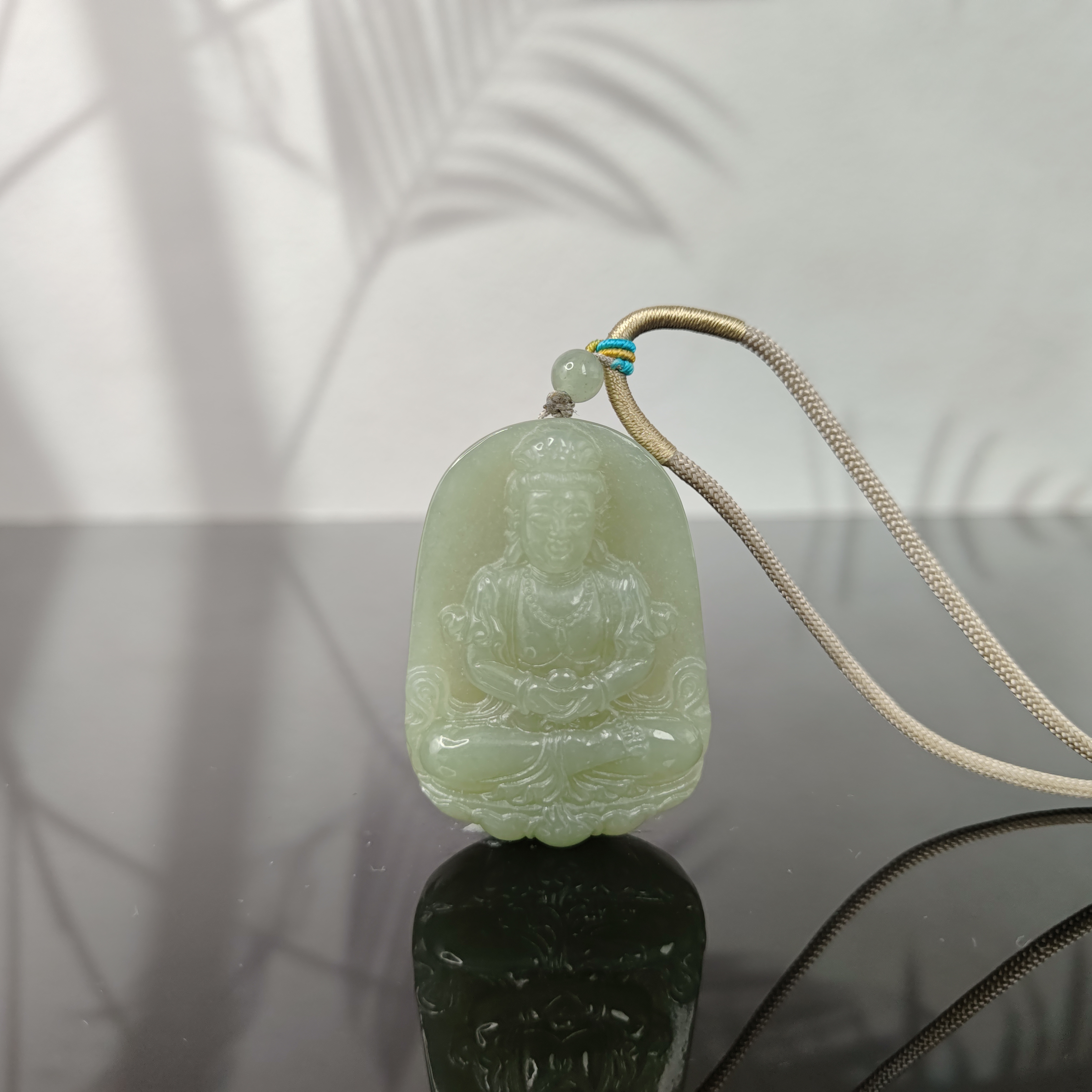F和田玉观音吊坠2623