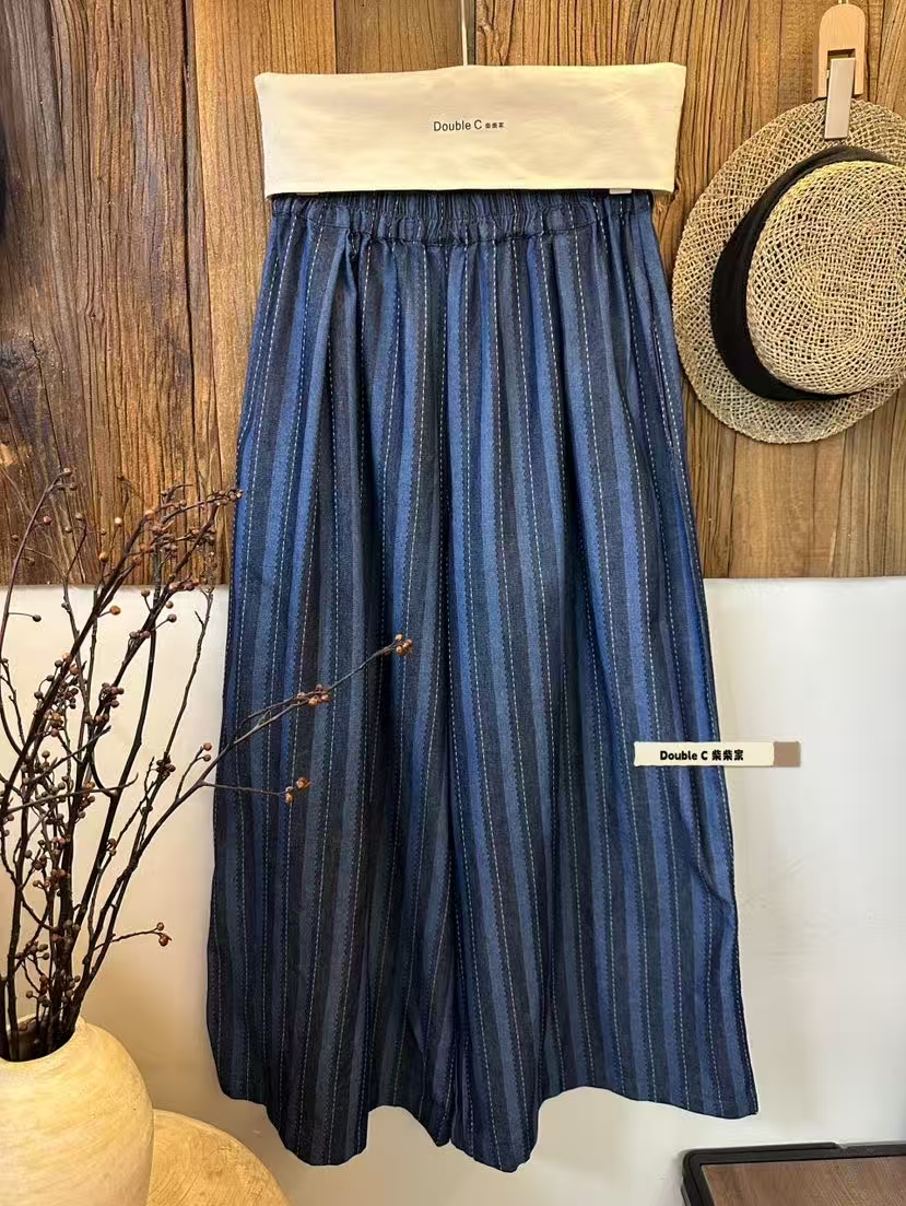 CHAI#98018#工艺条纹牛仔裤 FL