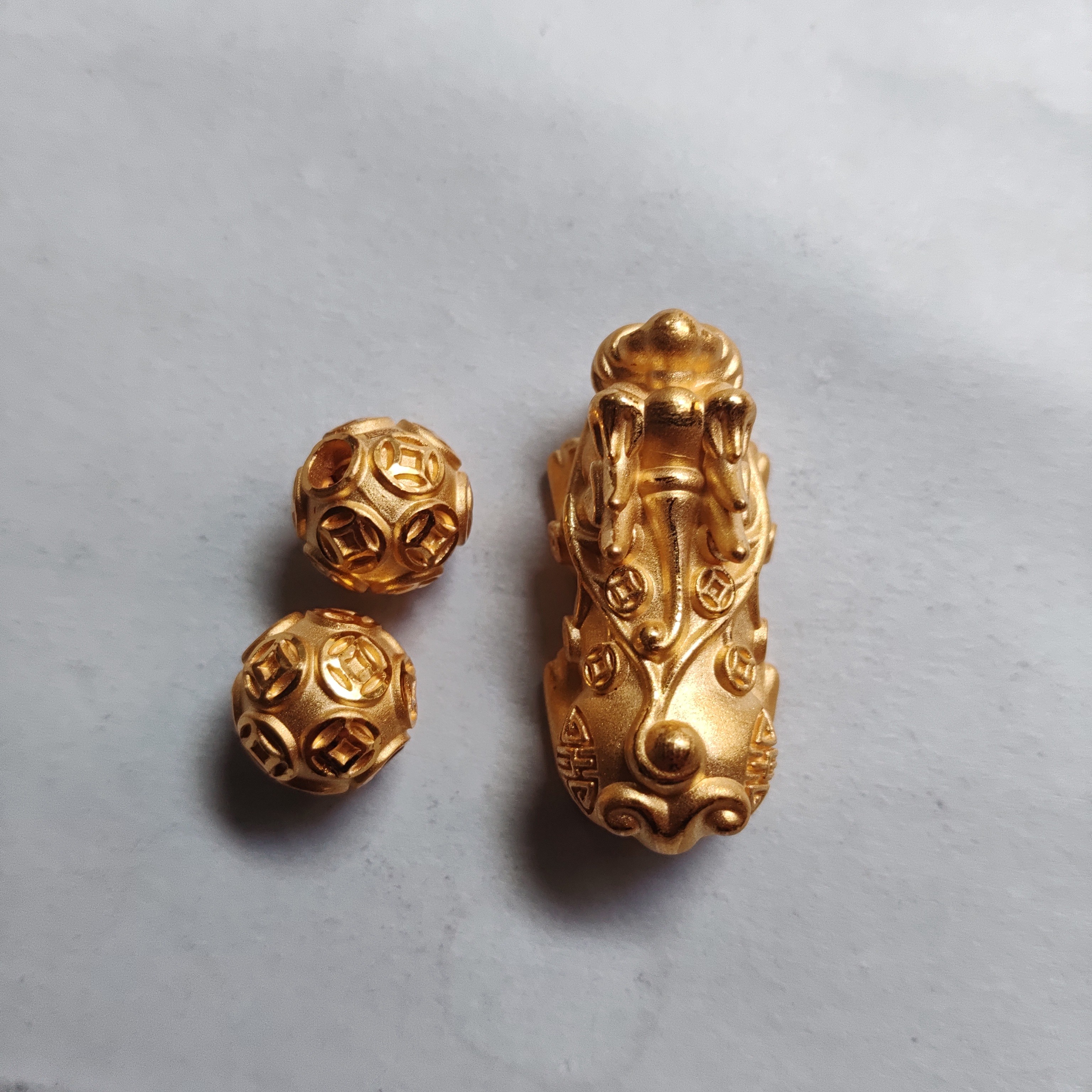金元宝足金999貔貅珠子首饰