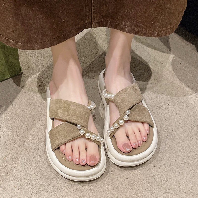 新款698厚底拖鞋女夏季外穿2025新款百搭仙女风凉拖鞋