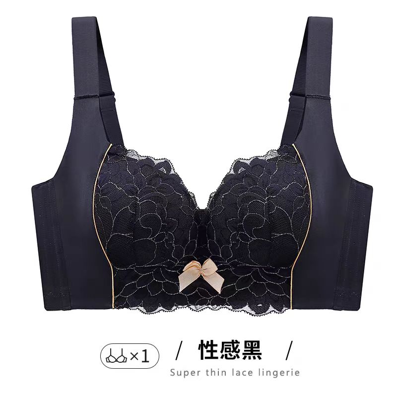 聚拢文胸适合前扣舒适上托女装大佬戴的胸罩大胸显小欧若智性风